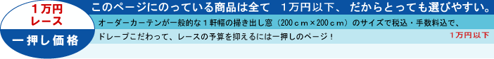 カーテンオーダー1万円以下レースページ